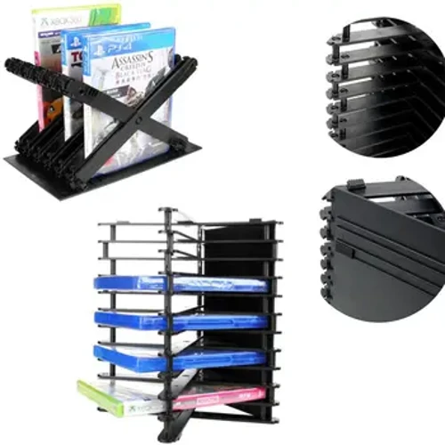 I-Poldable CD Game Disk Holder Switch PS4 XBOX Games Card Storage Rack Stand Box
