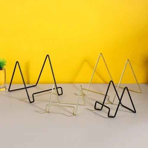 Fashion Home Sort/Guld Holder Metal Desktop Display Stand Opbevaringshylde Til CD LP Vinyl Record EP Magazine plakat display