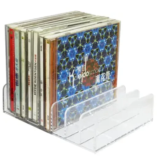 Màn hình hiển thị giá đỡ lưu trữ CD, Giá đỡ đĩa CD-DVD bằng acrylic trong suốt cao cấp