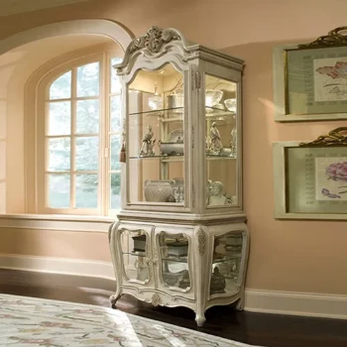 Customized European-Stil-Weinschrank amerikanisch geschnitztes zweitüriger Glasschrank Wohnzimmer Weinschrank Weinschrank