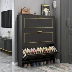Dulap pentru pantofi negru pentru intrare, pliabil economisind spațiu, dulap pentru pantofi nordic modern, rezistent la praf, mobilier de lux Scarpiera