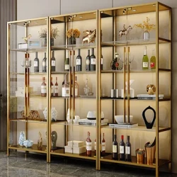 Màn Hình Hiển Thị Người Tổ Chức Phòng Khách Tủ Bảo Quản Trang Sức Bắc Âu Thanh Tủ Kim Loại Sang Trọng Thủ Công Kính Gabinete Nội Thất Salon