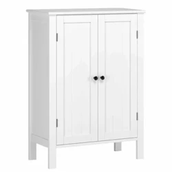 Homfa Tủ Highboard Tủ Tủ Gỗ Ngực Phòng Khách, Phòng Tắm, Nhà Bếp, Phòng Trẻ Em Tủ Hành Lang Đa Năng Màu Trắng
