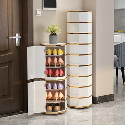 Dulap de încălțăminte rotativ pentru intrarea acasă Dulapuri de pantofi verticale cu mai multe straturi pentru economisirea depozitării Organizator De Zapatos Mobilier de intrare