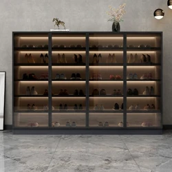 Mobile di lusso Display scarpiere Organizzatore Mostra Scaffale scarpiere Vetro Designer Armario Zapatero Mobili per la casa YQ50SC