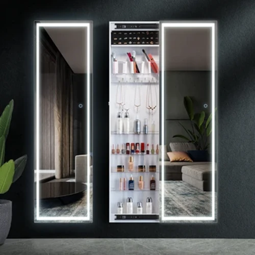 Modern Sederhana Cermin Cermin Cermin Full Body Cermin Ruang Tamu Kabinet Perhiasan Lemari Penyimpanan Kamar Tidur Gantung Fitting Cermin