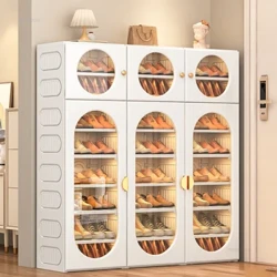 Free Installation Shoe Cabinet Living Room Furniture Home Entrance Indoor Multilayer Dust-proof Shoe Organizer Plastic Shoe Rack