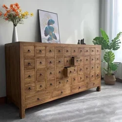 Ρετρό Παλιά Elm Wood Medicine-Cabinet Νοσοκομείο Φαρμακείο Medicine Box Προσαρμογή Xyloid Medicinal Materials Storage ντουλάπι