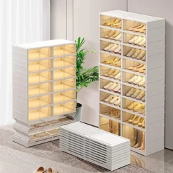 Tủ Tổ Chức Tủ Quần Áo, Kệ Giày Nhựa, Tủ Giày Lắp Ráp Dễ Dàng Có Nắp Đậy, Tủ Giày Gấp Gọn