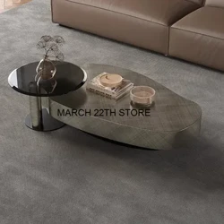 Marangyang Nordic Living Room Coffee Table Libreng Pagpapadala Round Minimalist Round Coffee Table Modern Mesa Auxiliar Home Furniture
