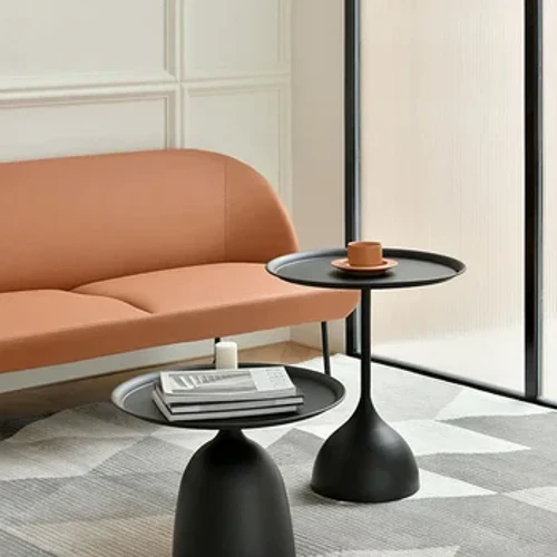 Tables basses rondes nordiques en métal, meubles de maison modernes, salon, Table à thé centrale auxiliaire, Design lit chambre à coucher, Table de nuit