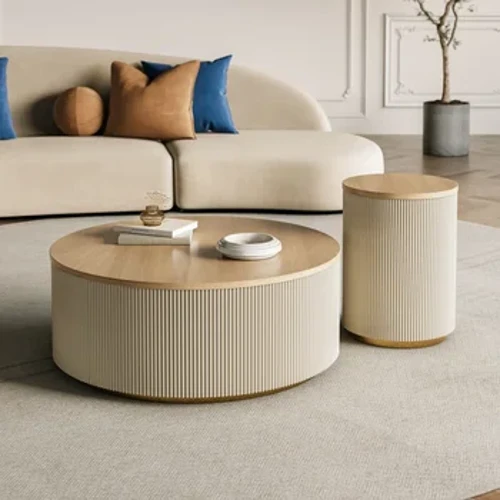 Thiết kế thẩm mỹ bàn cà phê phòng khách hiện đại tròn bàn cà phê Bắc Âu đơn giản độc đáo độc đáo para el hogar nội thất nhà