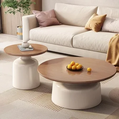 Cirkulärt set Soffbord Golv Originalitet Utrymmesbesparande Hem Soffbord Unik Minimalism Mesa Centro Vardagsrumsmöbler