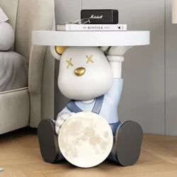 Ornamentos para luminária de chão de sala de estar com urso violento, armário de TV, mesa de cabeceira, mesa de centro grande, mesa lateral de sofá, mesa de centro
