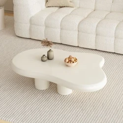 Table basse Cloud, style crème, Instagram simple et luxueux, une petite table de balcon populaire pour appartement dans le salon de la maison