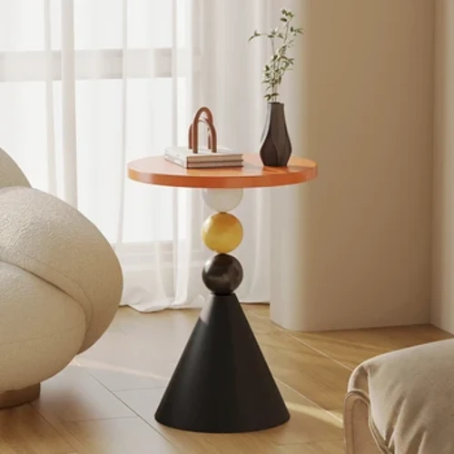 Nordic Iron Colored малки маси за кафе Кант за хол Диван Кръгла странична маса Спалня Нощно шкафче Мебели за бюро за съхранение