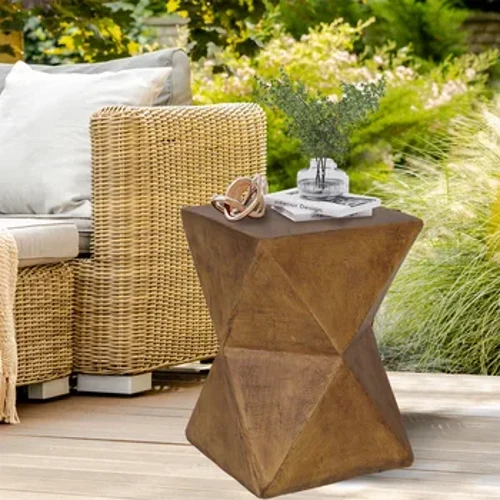 Pwysau Awyr Agored Tabl ochr concrid ar gyfer Soffa Dan Do Ochr Tabl Patios Planhigyn Stand Accent Tabl Gardd Stôl Tabl Diwedd