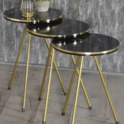 Modern Zigon Coffee Table 3 PCs Nordic Gold Metal Toe At Mount Side Coffee Table Tea Coffee Service Table Round Living Room beds