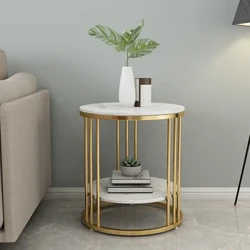 IHOME Bắc Âu Sofa Bên Đèn Bàn Sang Trọng Hiện Đại Tối Giản Phòng Khách Nhà Đá Cẩm Thạch Nhỏ Bàn Ins Phong Cách Thả mua sắm