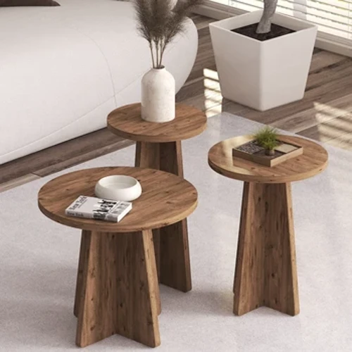 Τραπεζάκι σαλονιού περί 3 τεμαχίων Atlantik Pine