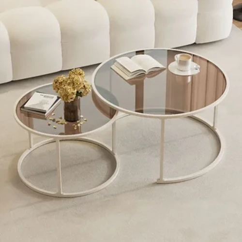 Ban Công Văn Phòng Nhà Đèn Tròn Sang Trọng Làm Tổ Bàn 1 Bộ Trà Cà Phê Cuối Bàn Sofa Kính Bên Bàn Bàn Làm Việc cho Phòng Khách