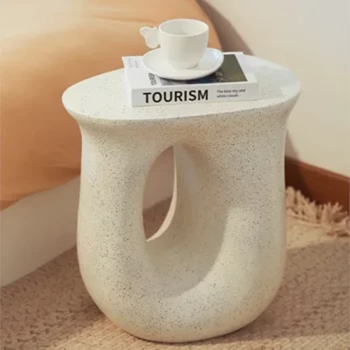 Creative Cream Bedside Neliels sānu galds Guļamistabas Dzīvojamā istaba Dīvāns Kafijas galdiņš Gaišs Luksuss Vienkāršs Wabi Sabi Minimālisms
