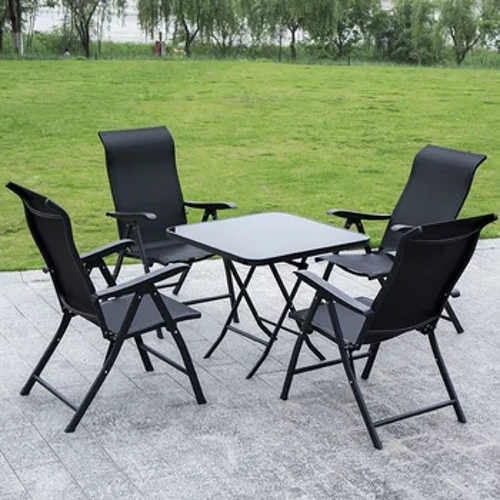 Panlabas na Folding Table at Chair Portable Waterproof Sun Protection Modern Balcony Tuinmeubelen Garden Furniture Sets WK50HY