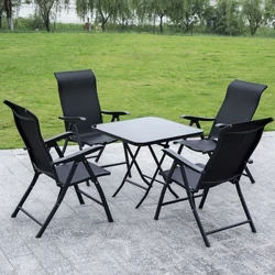 Table et chaise pliantes d'extérieur, Portable, étanche, Protection solaire, balcon moderne, ensembles de meubles de jardin WK50HY