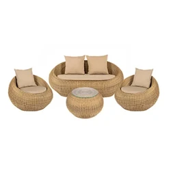 Kanpoko Sofa Modernoa Aisia Rattan Patio Altzarien Konbinazioa
