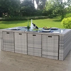 Ngoài trời PE Mây đan Bàn ghế Khách sạn Nhà khách Ban công ngoài trời Sân thượng Giải trí Sân vườn Nội thất đặt làm