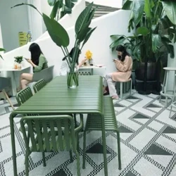 Ensemble de meubles de jardin de balcon Simple et moderne, Tables et chaises de cour extérieure, combinaison en fer forgé, Table de loisirs pour appartement G