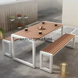 Juego de mesa y sillas para Patio y balcón al aire libre, juegos de tres piezas para jardín de ocio al aire libre, combinación impermeable y solar para el hogar Z