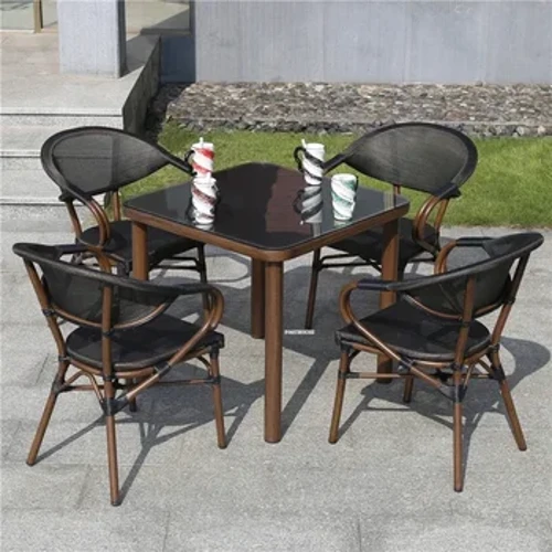 Ensembles de meubles de jardin en rotin nordique meubles de jardin en plein air et ensembles de terrasse ensemble de Table et de chaise de loisirs meubles d'extérieur à la maison