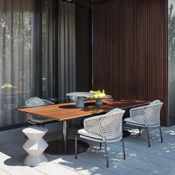 Amatafula angaphandle e-Nordic nezihlalo i-balcony yasegcekeni inhlanganisela engadini ye-sunscreen open-air Villas izihlalo ze-rattan zangaphandle