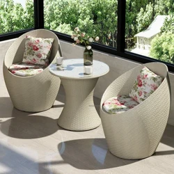 Nodic Ban Công Bàn Ghế Kết Hợp Ba Món Ban Công Ngoài Trời Sân Giải Trí Mây Sofa Đơn Bộ Bàn Ghế Sân Vườn