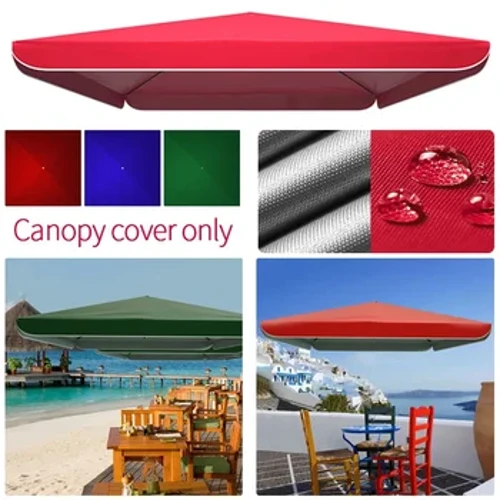 Éadach Parasol Allamuigh 3X3M In-athsholáthair Gan Seastán Ceannbhrat Tent Clúdach Gazebo Cearnóg Éadach Campála Éadach le haghaidh PATIO Gairdín
