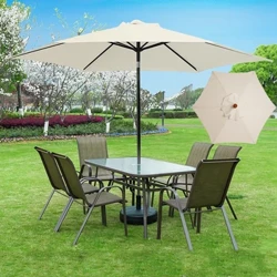 2/2.7/3m Indwangu Eshintshwayo yeParasol ngaphandle kokuma ngaphandle kwengadi ye-Patio Banana Umbrella Ikhava Yesambulela Engangeni Manzi