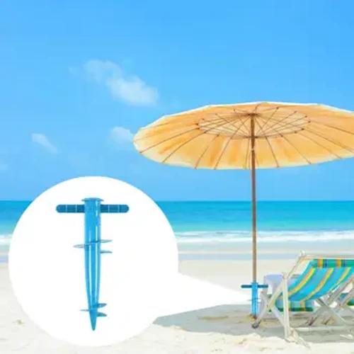 Ombrellone da spiaggia regolabile Ancoraggio per sabbia Ombrellone portatile da spiaggia Fissaggio per ombrellone sicuro resistente al vento per la spiaggia