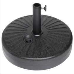 Circular base for outdoor sunshade umbrellas