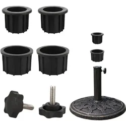 Holdbar Havevindmodstand Gevindskrue Paraplyhul Ring Paraplybase Håndknop Patio Paraplybeslag