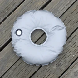 Support de drapeau de remplissage de sac de poids d'eau, Base de parapluie, outils pliables, accessoires portables ronds, Patio plage 7L PVC gris