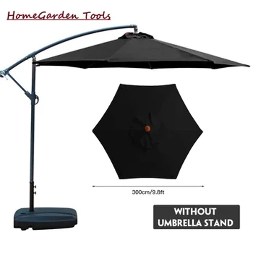 Zonneterras Strandparasol Tuinparasol Patio Dia 9,8ft Anti-UV Polyester Doek Zwembad Gemakkelijk te installeren tuinmeubilair Geen standaard