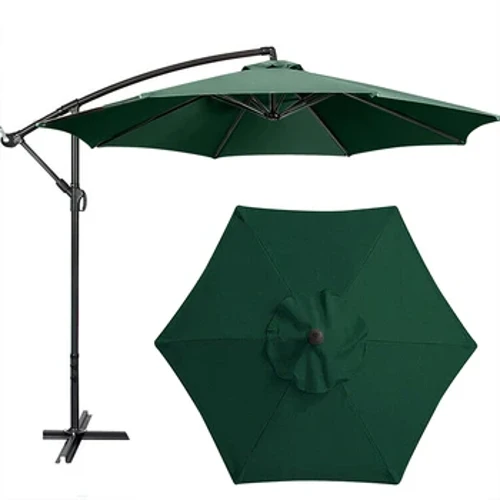 6 Esgyrn Ambarél Canopi Amnewid Heb Stondin 2m Cloth Adnewyddadwy Parasol Gwrth-ddŵr Datodadwy ar gyfer Gardd Draeth Awyr Agored