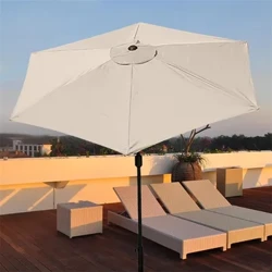 3M Parasol Replacement Cloth na Walang Stand Parasol Umbrella Cover Waterproof Sunshade Cloth Canopy Patio Garden Cover