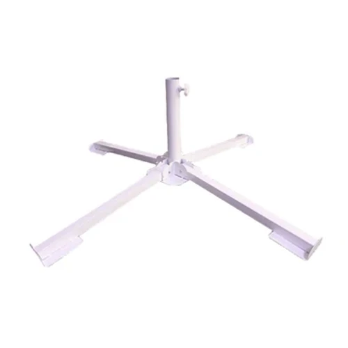 Supporto per ombrellone da spiaggia Supporto per base per ombrellone portatile pieghevole e regolabile Supporto per ombrellone da esterno, verniciato bianco