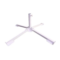 Supporto per ombrellone da spiaggia Supporto per base per ombrellone portatile pieghevole e regolabile Supporto per ombrellone da esterno, verniciato bianco