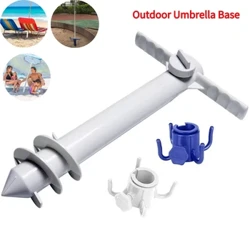 3/5 Spin Beach Paraply Stand med krokinsatser Spiral Paraply Plug Utrustning Paraply Jordankare Utomhus resetillbehör