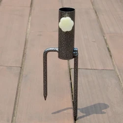 1pc Parasol prise de terre Parasol extérieur Parasol support parapluie noir métal fer fixe parapluie publicité parapluie Bases