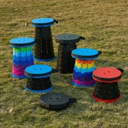 Portable Folding Stool Magaang Plastic Subway Queuing Chair At Outdoor Camping Pangingisda Gamit ang Carry Bag Telescopic Stool