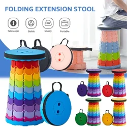Draagbare intrekbare kruk Outdoor Camping Opvouwbare kruk Vissersstoel, Kampreizen Strandvissen Telescopische krukjes Picknickstoel